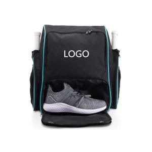 600D PVC Pickleball Racket Bag Backpack OEM / ODM With Outsides Racket Pocket