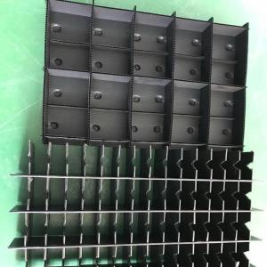 China Polypropylene Black Plastic Dividers Box PP Plastic Compartment Storage Box factory