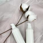 UV Proof 20ml 25ml PP Lotion Snap On Customized Colors Airless Pump Bottles