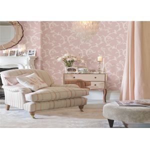 Non Woven Embossing Country Style Wallpaper Mould Proof For Home Decoration