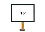 IK08 15 Inch Thick Glass Touch Screen Projected Capacitive With 5mm Cover Glass