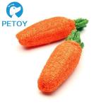 Cute Carrot Loofah Durable Pet Toys / Bright Color Big Dog Rope Toys