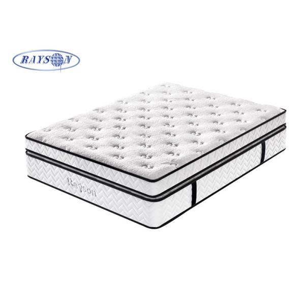 China White Velvet Dual Layers Hotel Pocket Spring Mattress factory