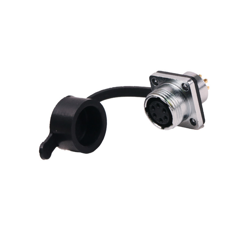 Waterproof 6 Pin Circular Connector Straight Shell Rohs Certified
