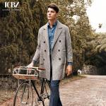 Large Size Double-Breasted Business Casual Woolen Overcoat for Men End and