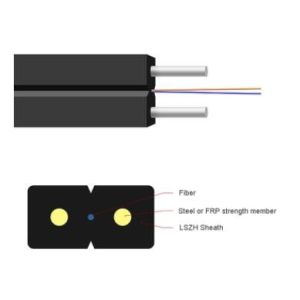 Single Mode FTTH Fiber Drop Cable 2 4 6 8 12 16 24 Core