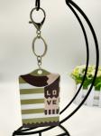 ODM Acrylic Sheet Keychain , Offsetprinted Key Card Holder Keychain