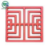 Square Aluminum decorative metal window grilles 4.0mm Chinese Style