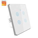 EU/US Standard Metal Bezel 4 Gang Household Switch Remote Smart Wall Light