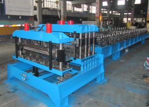 China Color Steel Roofing Tile Forming Machine , Sheet Metal Forming Machines Double Press Mould factory