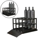 10 Tank Gas Cylinder Storage Rack 5 Wide By 2 Deep Metal Fab Products