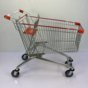 China 150L Large Capacity Foldable Metal Shopping Trolley With Child Seat factory