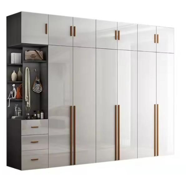 Customized Modern 2 Door MDF Wooden Clothes Wardrobe For Bedroom Extendable