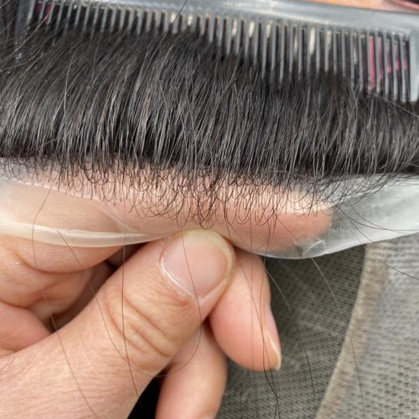 Stock AUSTRIA STYLE Good Quality Natural Hairline Man Wigs Hair System Natural
