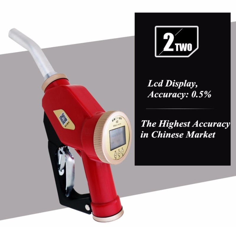 China fuel nozzle with meter manufacturer, flow meter oil dispensing gun
