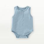 Bamboo fiber 2023 summer thin rompers baby sleeveless vest bodysuits newborn
