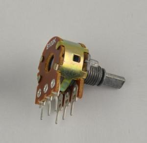 China 16mm rotary potentiometer with metal shaft, carbon potentiometer, trimmer potentiometer factory