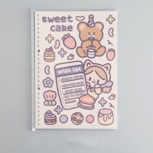 Cute B5 Removable Notes Learning Kraft Notebook with Customized Logo and 80