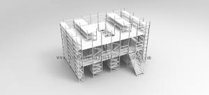 China Shelving Mezzanine Floors Light Duty Capacity 450LBS / 200kg Per Shelf factory