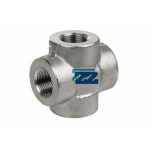 Cross NPT 3 3000LB Forged Pipe Fittings Metric Thread Anti Rust Oil Surface
