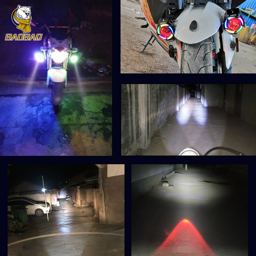 Angle Eye Mutiple Color Flash Universal Motorbike LED Spotlight