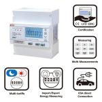 EM537 3*230/400V 5 65 A Three Phase Bi-Directional Electrical Energy Meter -25
