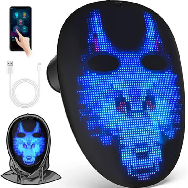 China Face Transforming Led Digital Mask Programmable Gif Picture Videos factory