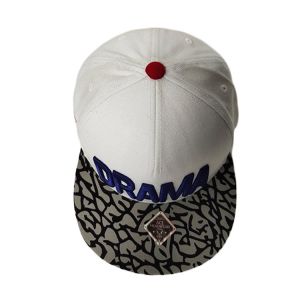 ISO9001 Custom Snapback Caps 6 Panel Mens White And Black Sublimation 3d