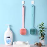 2 In 1 Long Handle Silicone Bath Body Cleaning Brush For Exfoliating