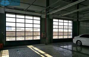 China Electrical 0.426mm 3000mm Height Clear Glass Garage Doors factory
