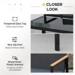 Balcony Lounge Outdoor Iron Metal Patio Furniture Set Mixed with Waterproof PE