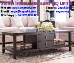 Oak four drawer coffee table American coffee table living room furniture