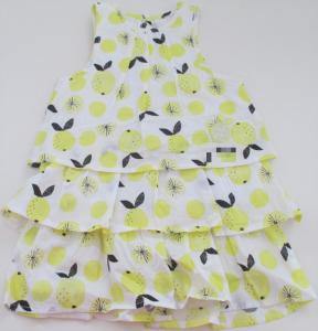 China Cotton Woven Pretty Baby Girl Dresses Fruit Summer Sleeveless Dress factory
