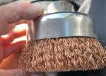 Safe Working Non Magnetic Non Sparking 4 Inch Bronze Wire Cup Brush For Oil