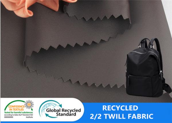 100% Recycled 2/2 twill polyester fabric Backpack Lunch Box Jacket ECO friendly