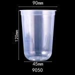 Transparent Disposable Plastic Cups With Lids Custom Logo For Takeaway Beverages