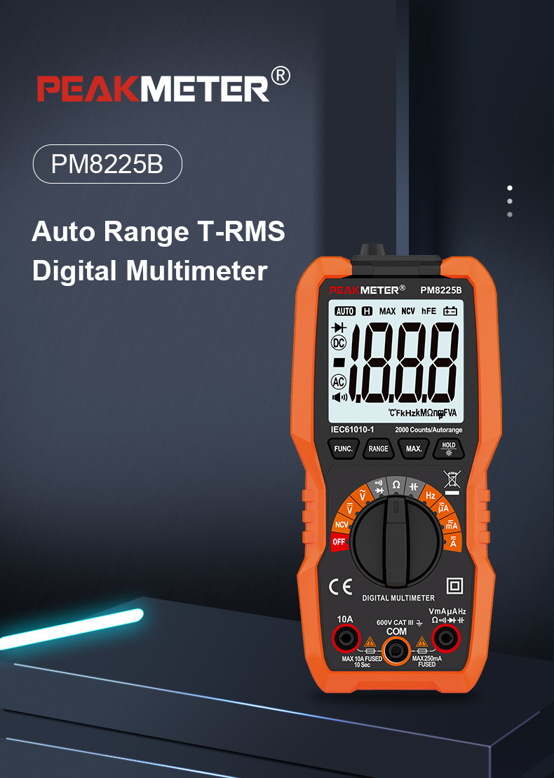 MAX value function Auto Range Digital Multimeter 600V Voltmeter 20MOhm resistance measurement electric meter