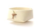 Small Size Felt Storage Basket , Home Grey Felt Box With Wooden Handles