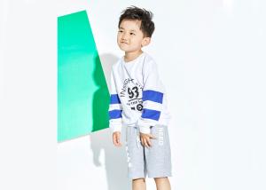 China Comfy Kids Boys Clothes Softer French Terry Sweater With Water Printing factory