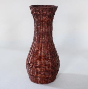 China Best Home Decor Popular Rattan Plant Stand, Planter Holder Wholesale Natural Seagrass Vase Handicraft Wicker Flower Pot factory