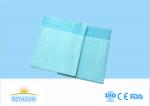 Disposable Incontinence Bed Pads / Breathable Blue Hospital Bed Pads