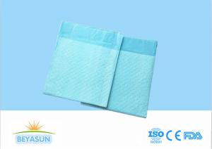 China Disposable Incontinence Bed Pads / Breathable Blue Hospital Bed Pads factory