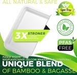 14" Heavy Duty Disposable Rectangle Food Trays, Compostable Extra Large Paper