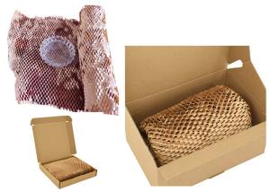 China 250m Honeycomb Paper Bubble Wrap 1.5inch Core Hive Paper Wrapping Rolls factory
