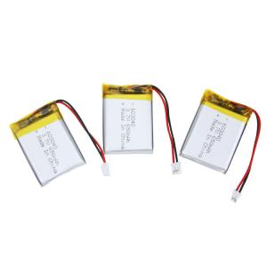 China IEC62133 UN38.3 Lithium Polymer Battery Pack 603040 3.7 Volt 650mAh factory