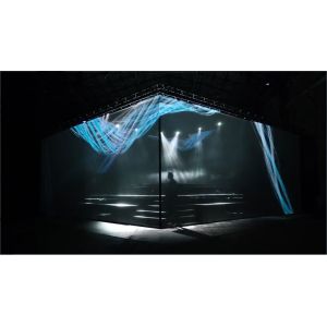 Front / Rear 3D Holographic Mesh Projection Screen For Stage / Exhibition Halls