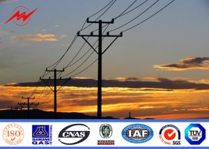 China 90FT 132kv Galvanized Electrical Steel Power Pole For Distribution Line factory