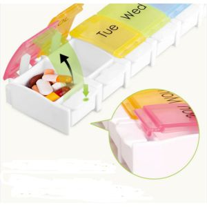 Amazon hot sell Weekly Pill Organizer Travel Portable Pill Cases Daily Pill Box