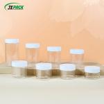 Pet Lids 5oz 6oz 8oz 50ml 50g Clear Plastic Cosmetic Packaging Jar For Face