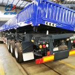 Mechanical Suspension 3 Axles 60ton Side Tipper Trailer for Heavy Load